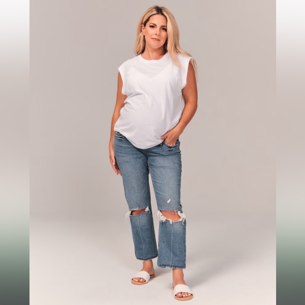 Abercrombie Maternity Ankle Straight Jeans